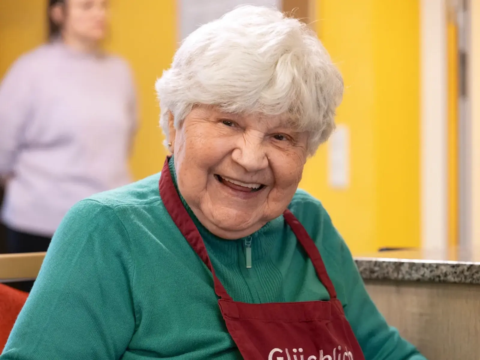 Barbaralore Willmann ist 89 Jahre alt. Sie lebt gern im Heim. Zu Hause wäre sie meist einsam. 