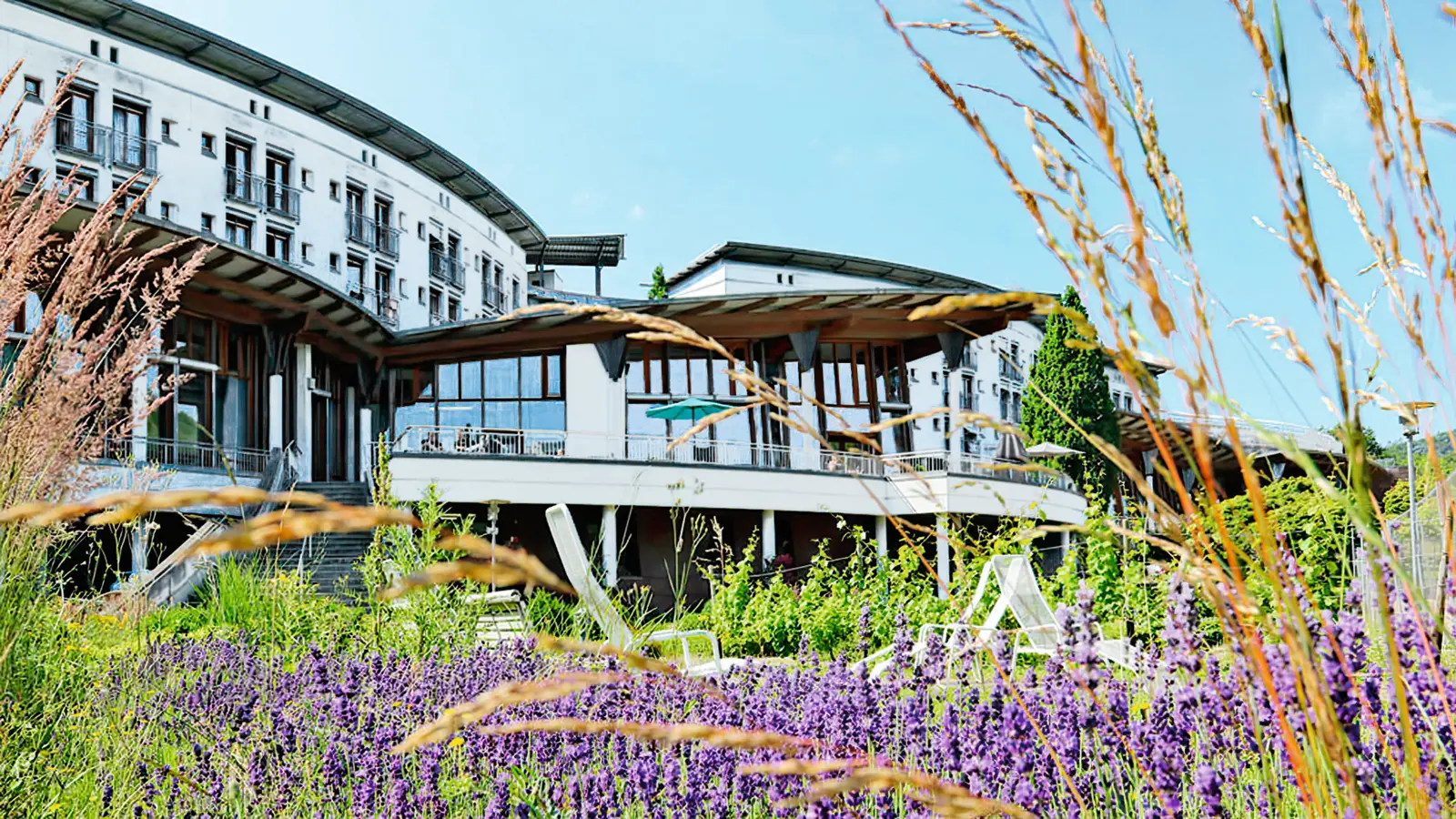 Der Klinikgarten, der Drei-Burgen-Klinik in Bad Kreuznach.
